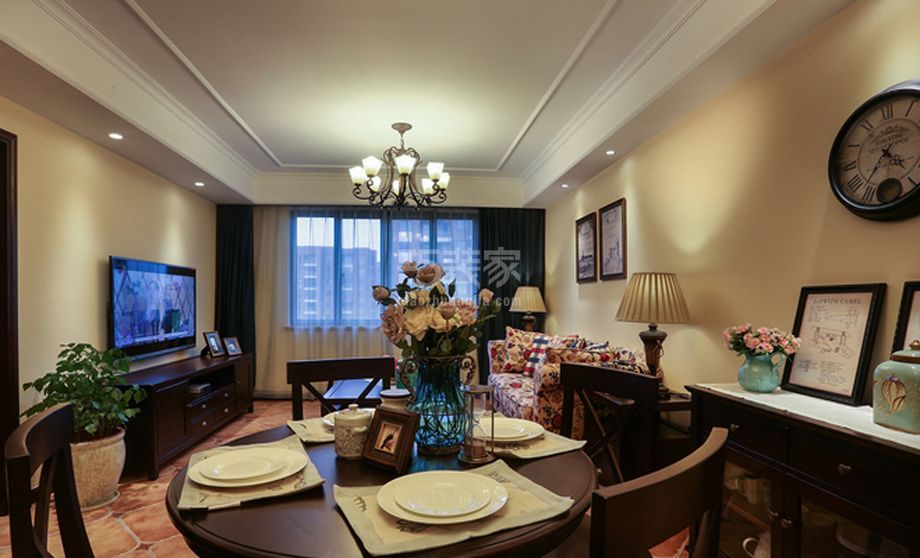 -金泰丝路花城126平米简美风格