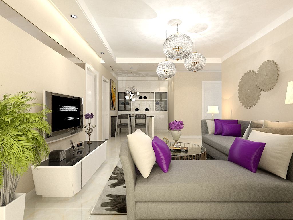 -珠江新城82.09平米简约风格设计方案