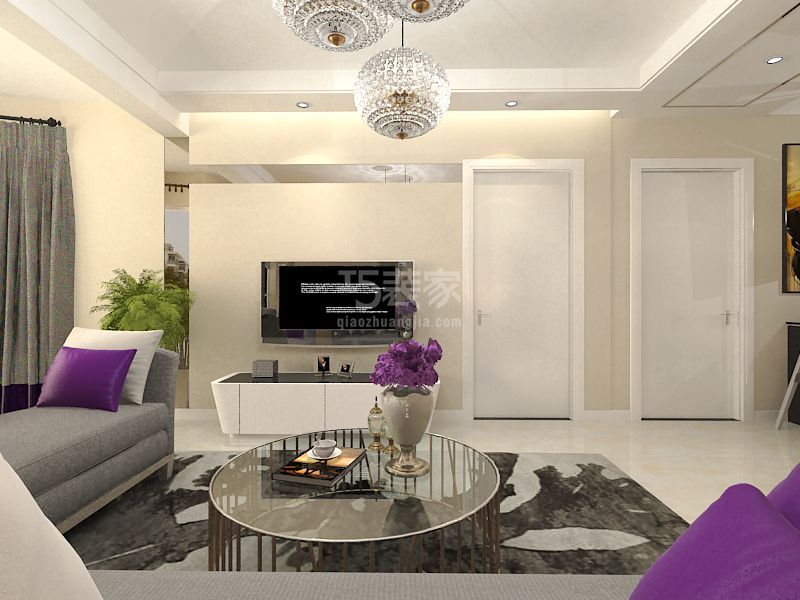 -珠江新城82.09平米简约风格设计方案