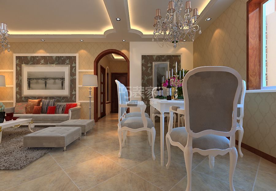 绿地曲江名城140平米欧式风格