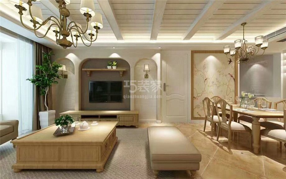 -湖滨花园131平地中海风格设计方案