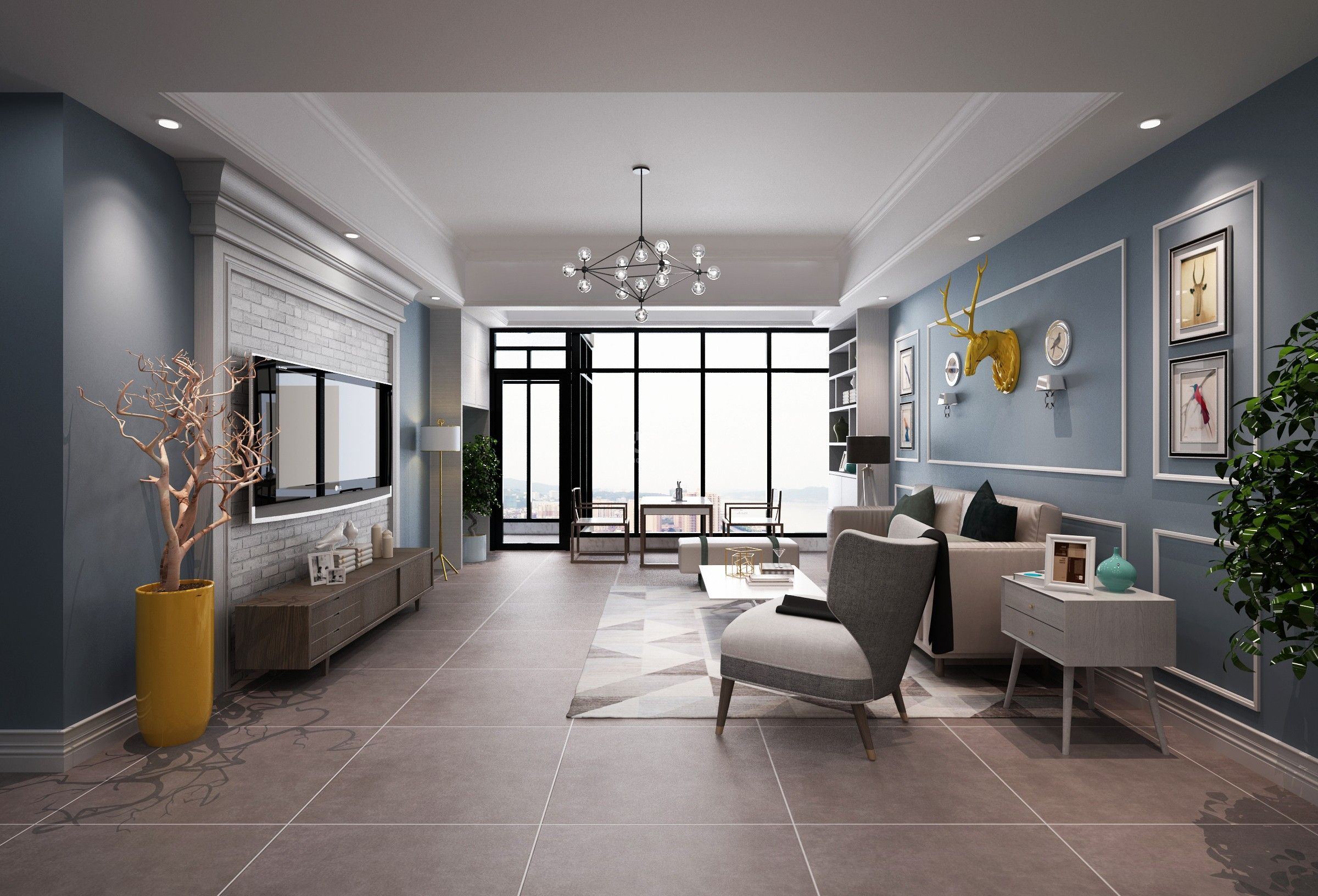 -雨润星雨华府100平方北欧风格