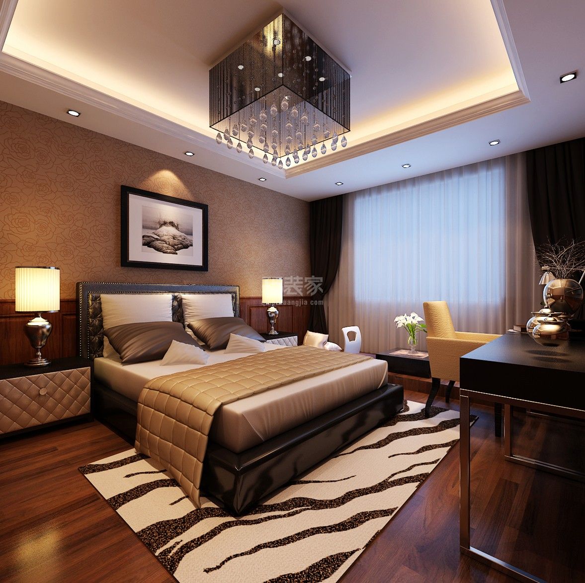 -天朗大兴郡三室两厅中式风格