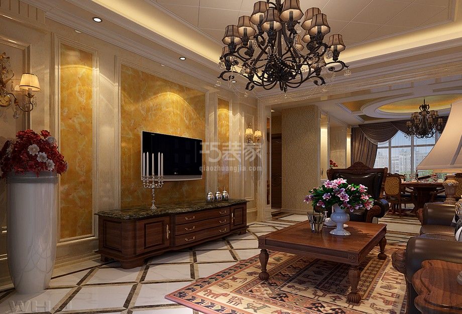 -绿地与湖200平米欧式风格