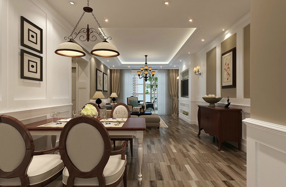 天朗蓝湖树167平米简欧风格