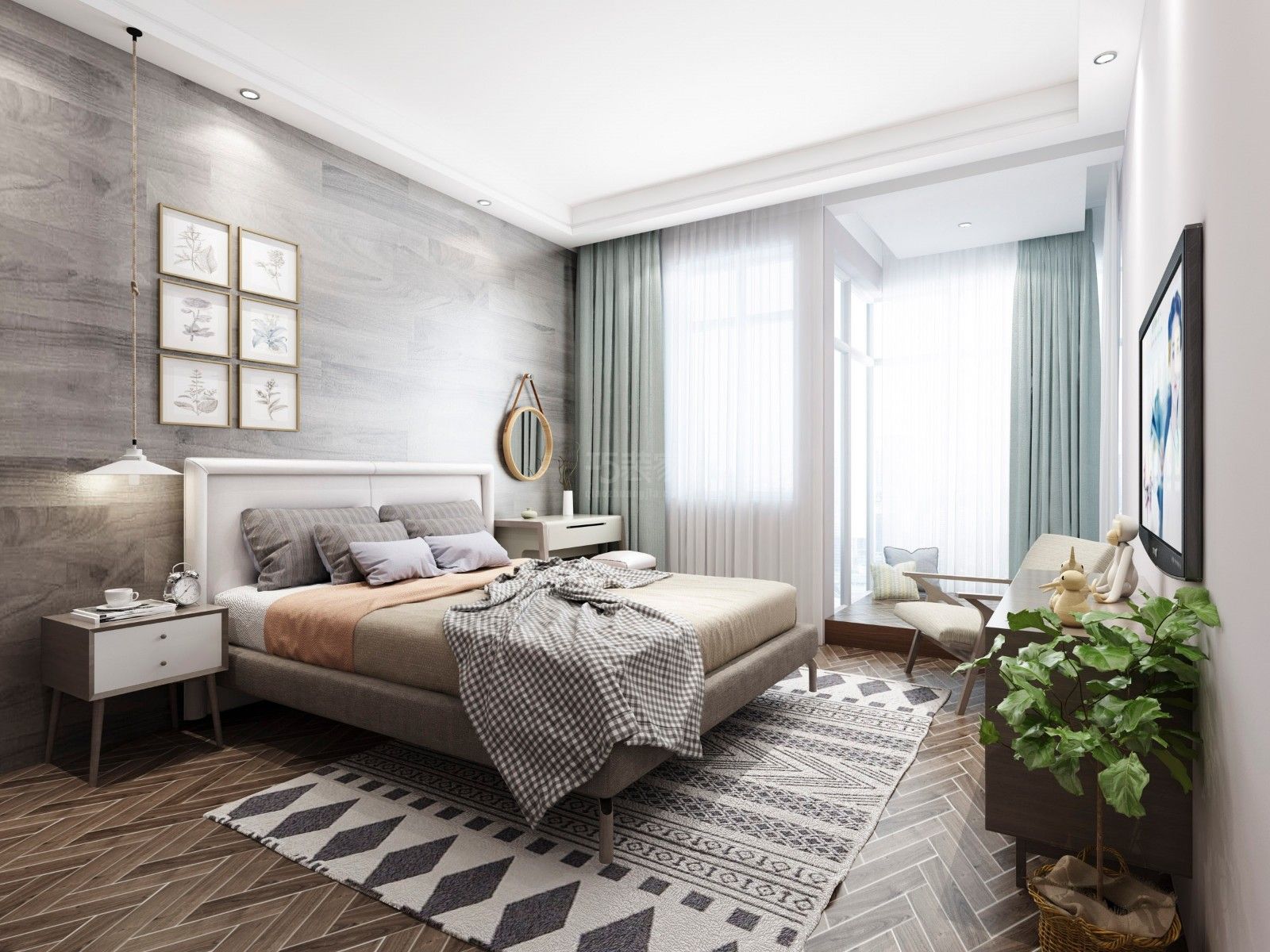 -高山流水和城小区145平米现代简约风格