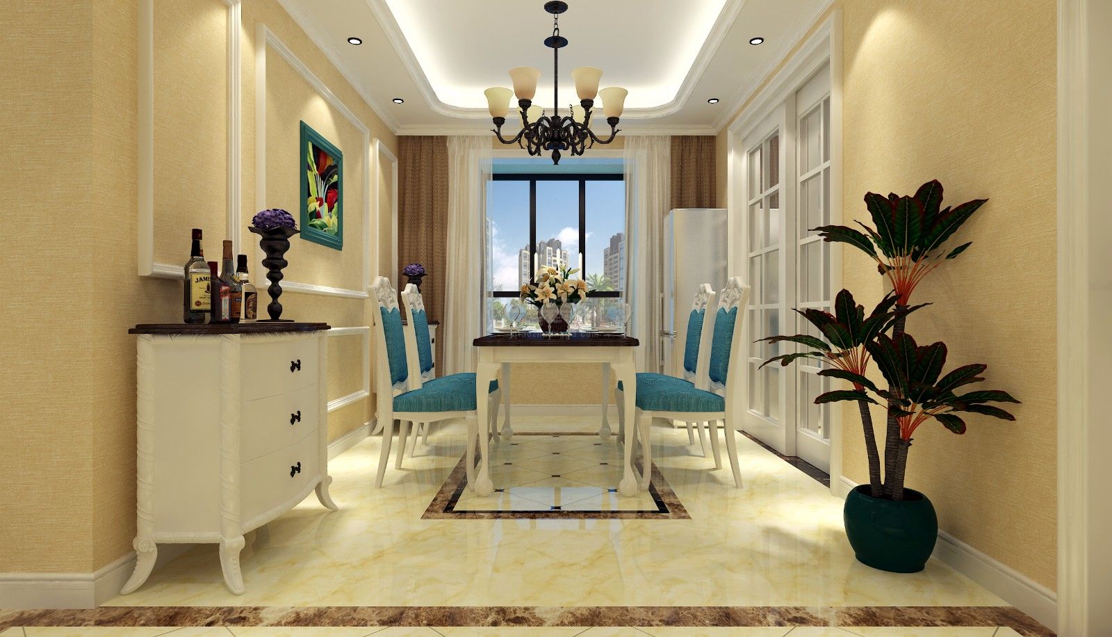 -浐灞一号    160平     简欧风格