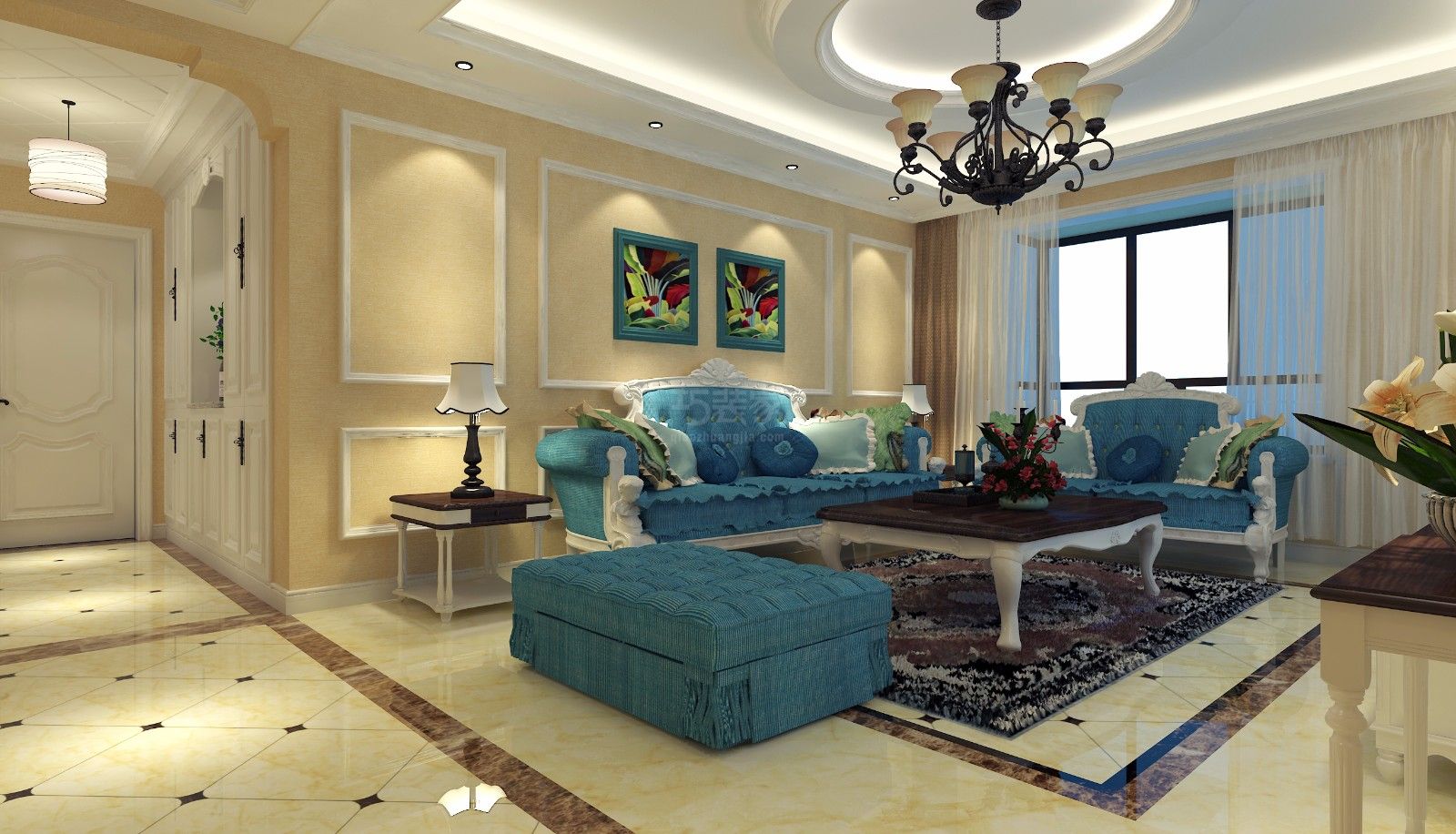 -浐灞一号    160平     简欧风格