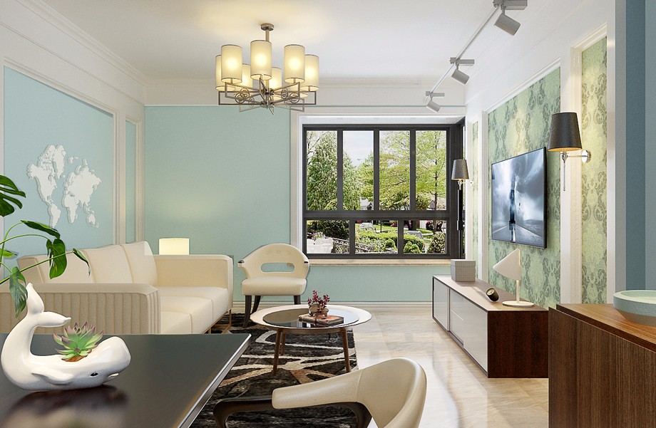 曲江龙邸98平米简欧风格