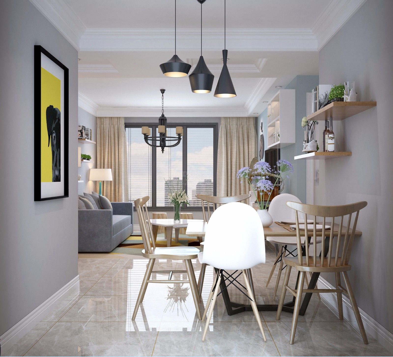 -海亮新英里95平米北欧风格