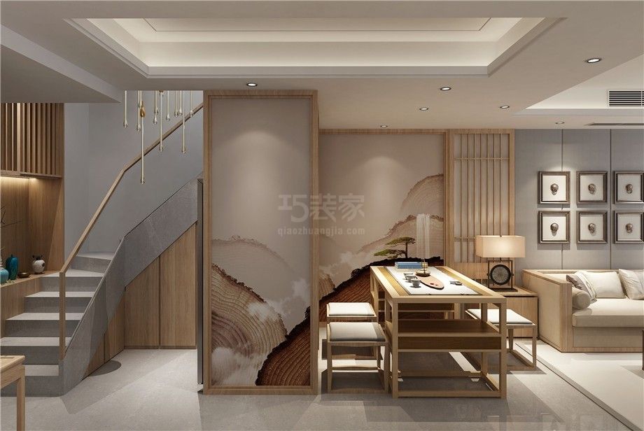 -中海曲江大城170平米新中式风格设计方案