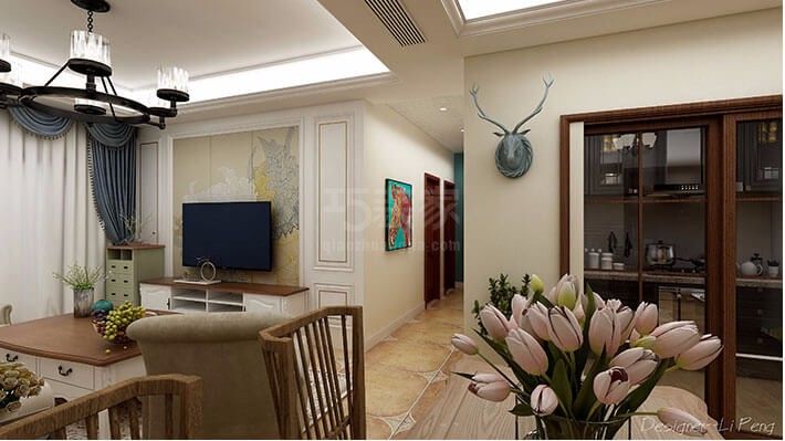 1-中国铁建国际城120平米田园风格